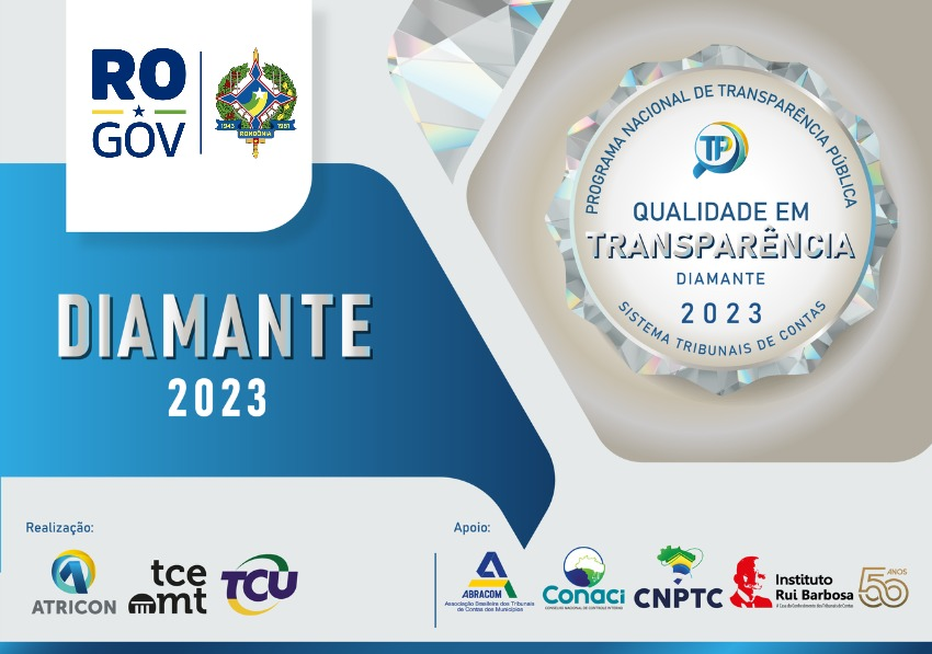 Rondônia conquista selo diamante 2023